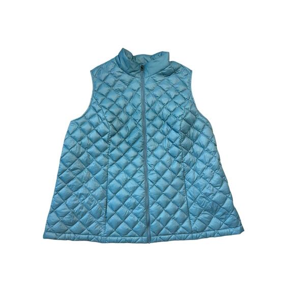 J. Jill Down, Quilted Vest, size women's 2X; Blue/Teal Color - Picture 3 of 9